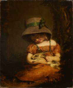 Flicka med en kanin av John Hoppner