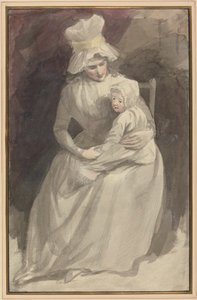 Fru Skinner och barn av John Hoppner