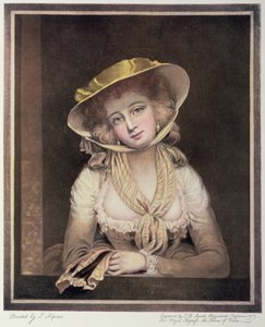 Porträtt av Sophia Western, graverad av J.R. Smith, 18:e