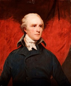 Porträtt av Rt. Hon. Thomas Grenville, M.P., halvlång, i grå rock och vit halsduk av John Hoppner