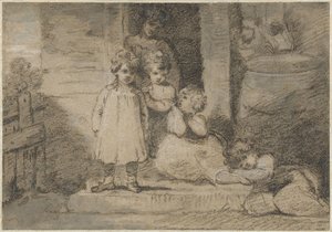 Fyra barn och en äldre flicka av John Hoppner
