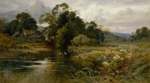 Nära Dorking, Surrey (olja på duk) av John Horace Hooper