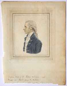 Porträtt av Sir Captain West of the Dutton Indiaman, 1785.