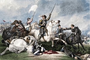 "Cromwell vid slaget vid Marston Moor", 1886 av John J Crew