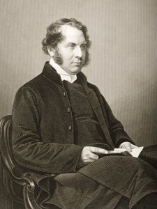 Henry Montagu Villiers (1813-61) graverad av D.J. Pound efter ett fotografi, från "The Drawing-Room of Eminent Personages, Volume 2", utgiven i London 1860.