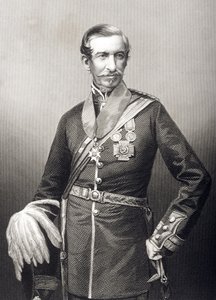 Sir Archdale Wilson (1803-74) graverad av D.J. Pund från ett fotografi, från 