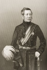 Sir John Fox Burgoyne (1782-1871) graverad av D.J. Pound efter ett fotografi, från "The Drawing-Room of Eminent Personages, Volume 2", utgiven i London 1860. av John Jabez Edwin Paisley Mayall