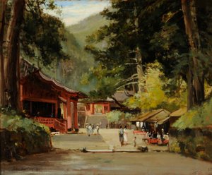 Ingång till Jyemitens mausoleum, Nikko, Japan