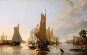 The Yarmouth Water Frolic, ca 1821 (olja på duk) av John & John Berney (1794 1842) Crome
