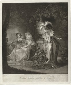 Hero och Ursula hörs av Beatrice Beatrice lyssnar på Hero, & Ursula (titel på objekt)