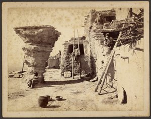 Dansklippan vid Walpi Pueblo, Arizona av John K. Hillers