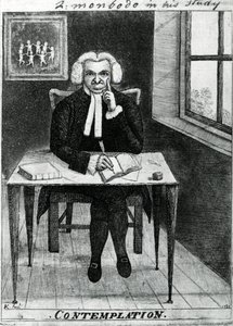 Kontemplation - Lord Monboddo i hans studie, 1784 av John Kay