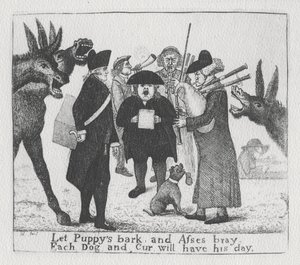 Låt valparna skälla och åsnor brja sig, varje hund och hund kommer att ha sin dag, 1784