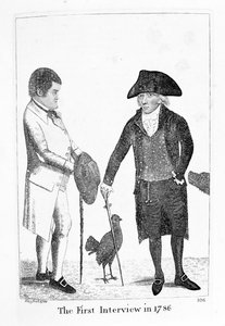 Den första intervjun 1786 mellan diakon Brodie och George Smith, 1788 av John Kay