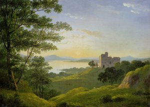 Solnedgång i västra högländerna, ca 1820