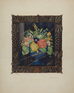 Plåtfolie Stilleben och ram, ca. 1941. av John Koehl
