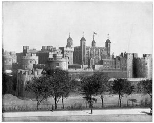 The Tower of London, England, sent 1800-tal. av John L. Stoddard