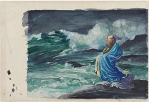 En Rishi rör upp en storm, 1897. av John La Farge