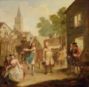 Hob fortsätter att dansa i trots av sin far, ca 1726 (olja på duk)