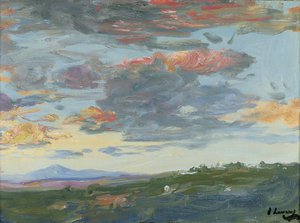 Evening, Tanger (olja på duk) av John Lavery