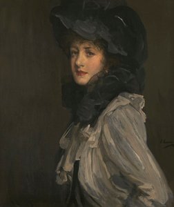 Lady i grått och svart av John Lavery