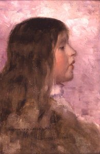 Skiss av ett barns huvud av John Lavery