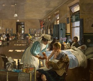 De första sårade på London Hospital, augusti 1914 av John Lavery