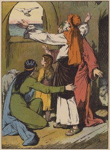Duvan ger Noah ett grönt blad av John Lawson