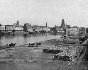 Frankfurt vid Mein i Tyskland, ca. 1900 (s/v foto)
