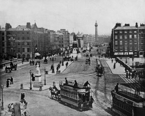 Sackville Street i Dublin, Irland, ca. 1900 (s/v foto)