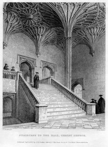 Trappa till Hall, Christ Church, Oxford University, 1833.