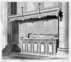 Grav av Henrik IV och hans drottning Joan av Navarra i Canterbury Cathedral, 1825