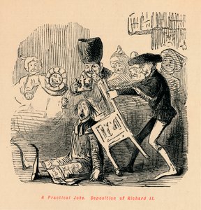 Ett praktiskt skämt. Deposition av Richard II, c1860, c1860 av John Leech