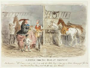 En skiss från montern på Scarboro av John Leech
