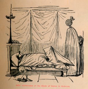 Hemskt utseende av Shade of Remus till Romulus, 1852 av John Leech