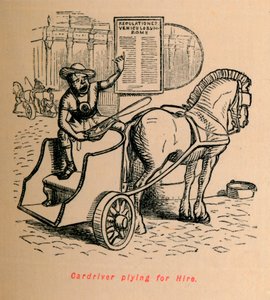 Bilförare hyr ut, 1852 av John Leech
