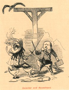 Cavalier and Roundhead, 1897. av John Leech