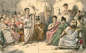 Cicero fördömer Catilina av John Leech
