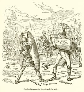 Strider mellan Horatii och Curiatii av John Leech
