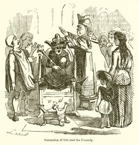 Kröning av Ethelred the Unready av John Leech