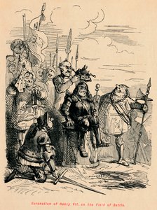Kröning av Henrik VII på slagfältet, av John Leech