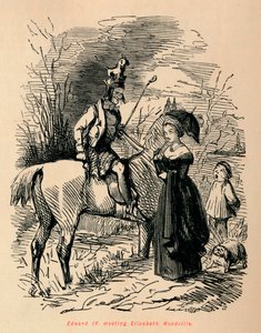 Edward IV, möte med Elizabeth Woodville, c1860, c1860. av John Leech