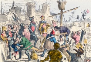 Ombordstigning av kung Henry V i Southampton av John Leech
