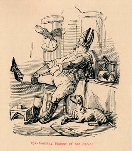Rävjaktsbiskop av perioden, c1860, c1860 av John Leech