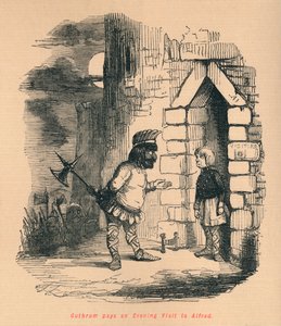 Guthrum gör ett kvällsbesök hos Alfred, c1860, c1860. av John Leech