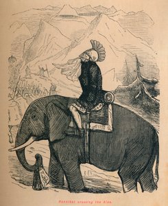 Hannibal korsar Alperna, 1852 av John Leech