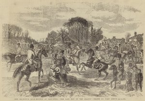 Hennes Majestäts Buck-Hounds på Salt-Hill, säsongens sista dag av John Leech