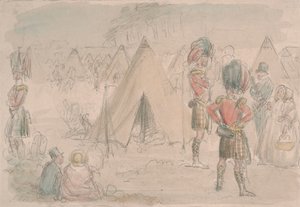 Highland Regemente i lägret av John Leech