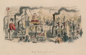 Hyde Park som det kommer att bli (färgad gravyr) av John Leech