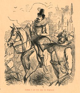 James I på väg till England, 1897. av John Leech